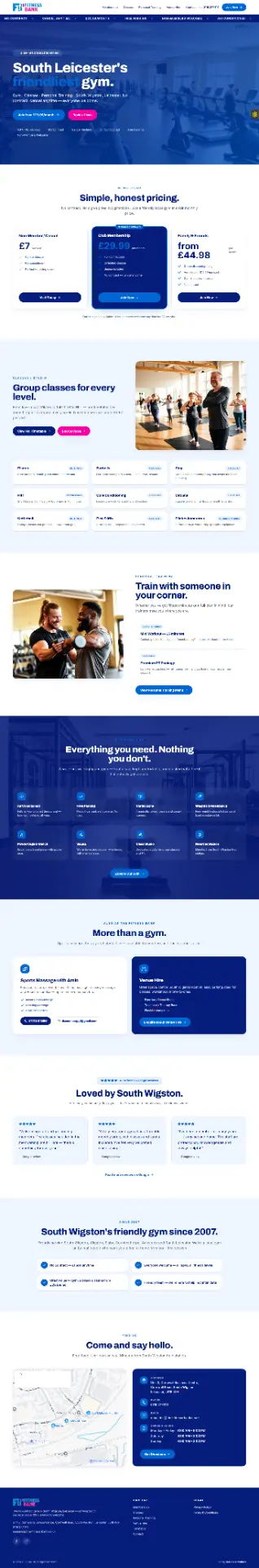 The Fitness Bank South Wigston Leicester gym website built by MADSID Creations